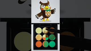 Blathers makeup palette makeup makeuppalette charactermakeup animalcrossing animalcrossingfan [upl. by Yalhsa]