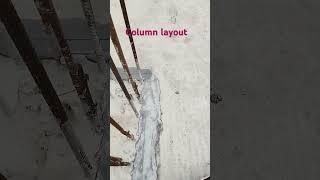 Column layout 1st floor by grid line method construction  Residential Building [upl. by Howzell]