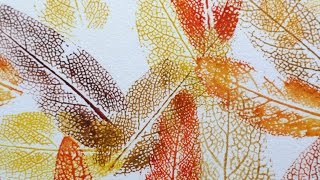 Creating Watercolour Monoprints using Sage Leaves [upl. by Eseilana]