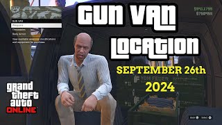 Gun Van Location Today  SEPTEMBER 26th 2024  GTA 5 ONLINE  UP N ATOMIZER IN STOCK TODAY [upl. by Damick]