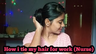 Easy sleek hairstyle  Nurse hair bun [upl. by Nastassia427]