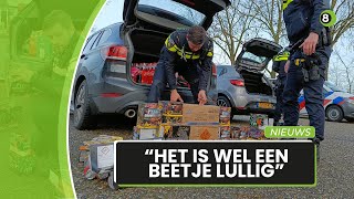 Vuurwerkcontrole bij Duitse grens levert kilos in beslag genomen vuurwerk op [upl. by Yesnil]