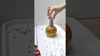 Tower of Plastic and Steel Beads satisfying beadstowersatisfying viralvideo shortvideo [upl. by Collie907]