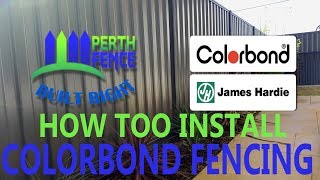 How a Colorbond Fence Should be Installed [upl. by Yolande112]