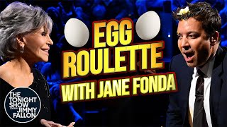 Egg Roulette with Jane Fonda  The Tonight Show Starring Jimmy Fallon [upl. by Lazar]