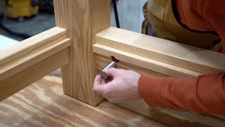 Part 4  Assembling the Workbench Base with Knockdown Joinery [upl. by Kcub]