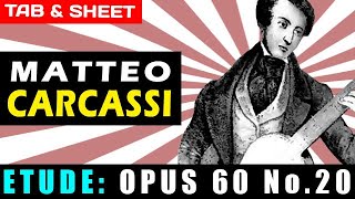 TABSheet Opus 60 No 20 by Matteo Carcassi PDF  Guitar Pro  MIDI [upl. by Nomra720]