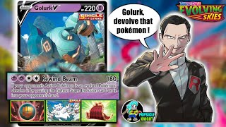 GOLURK V  Ultimate DEVOLVER with 320 HP  Deck Profile amp PTCGO Gameplay Pokemon nEVOLVING SKIES [upl. by Anse326]