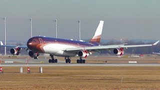 FullHD Klaret Aviation A343 MIABU Landing at Munich Airport [upl. by Gnanmas]