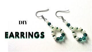 5 MINUTES DIY Earrings Beading tutorial  how to make earrings [upl. by Rehpotsirhc]