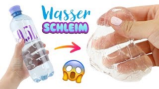 TRANSPARENTER SLIME MIT WASSER 😱 DIY SCHLEIM einfach selber machen Basteln auf Deutsch [upl. by Eadie]