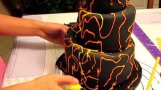 How to make Paint Splatter Fondant Cake [upl. by Ecnarrot]