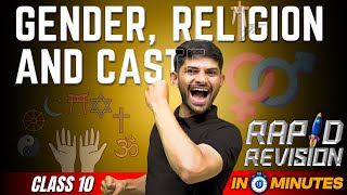 Gender Religion and Caste  10 Minutes Rapid Revision  Class 10 SST [upl. by Natfa]