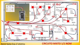 ✔✔instalacion eléctrica de una casa circuito compartido 11 👀 [upl. by Tterab412]