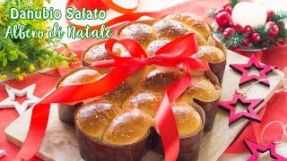 Danubio Salato Albero di Natale – Ricetta Pan brioche Soffice Ripieno  55Winston55 [upl. by Trudie]