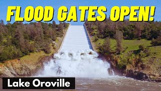 Emergency Action at Oroville Spillway Opens to Combat Floods  Lake Oroville Update February 2024 [upl. by Tadeas745]