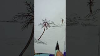 River and sun drawing 1000subscriber drawing art [upl. by Acnairb]