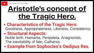 Aristotle’s concept of the Tragic HeroExplanation in Hindi [upl. by Lawton]