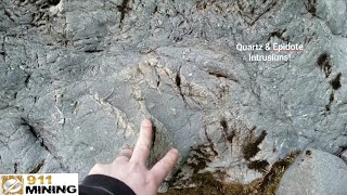 Quartz Veins amp Epidote Nodules In A Greywacke Host Rock [upl. by Durwin]