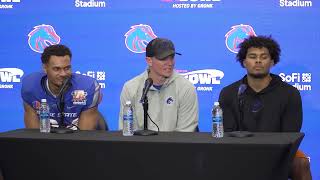 Boise State coach Spencer Danielson George Holani and Andrew Simpson after LA Bowl loss to UCLA [upl. by Nata]