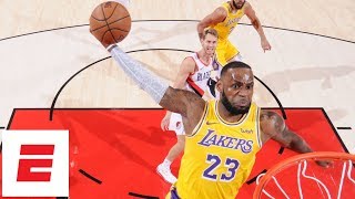 LeBron James makes debut Lakers lose season opener vs Blazers  NBA Highlights [upl. by Yusuk619]