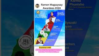 Ramon Magsaysay Award 2024 66th Ramon Magsaysay Award currentaffairs [upl. by Celestyna755]