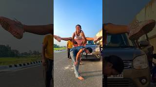 Didi ka balance dekho 😱💪🏻 fitness flexibility yogapractice ytshorts [upl. by Zosi]