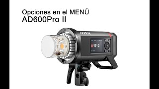 Godox AD600proII uso de la botonera y visualización del panel LCD [upl. by Yve]