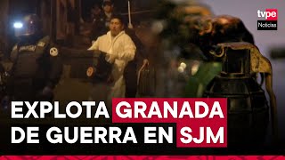 SJM dos muertos y seis heridos deja explosión de una granada de guerra [upl. by Augusta435]