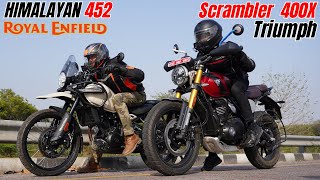 Himalayan 452 vs Triumph Scrambler 400x Drag Race [upl. by Sabba167]