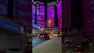 Barwa Towers night view C Ring Road Doha Qatardohaqatar travelvlog city y [upl. by Ddart]