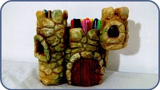 ❣DIY Fairy Castle Desk Organizer Using Jars❣ [upl. by Odlanar817]