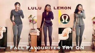 Fall LULULEMON TRY ON Favourites❣️rulu half zip short jackets etc tryon fallfashion lululemon [upl. by Stromberg961]