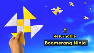 boomerang ninja star returnable flying boomerang helicopter toy how to make paper ninja [upl. by Gaudet264]