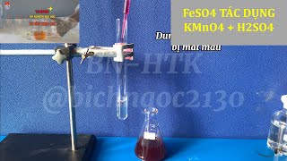 FeSO4 TÁC DỤNG KMnO4 TRONG H2SO4 hoacobichngoc FeSO4 kmno4 [upl. by Goeger]