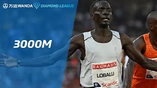 Dominic Lobalu chases down Jacob Kiplimo to win Stockholm 3000m  Wanda Diamond League 2022 [upl. by Nepean]