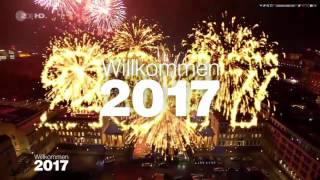 Die Silvesterparty am Brandenburger Tor in Berlin 20162017 Zeitraum um 0Uhr ZDFAufnahme [upl. by Nyvets725]