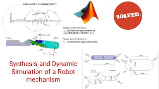 Synthesis and Dynamic Simulation of a robot mechanism  Solved [upl. by Dorkus440]