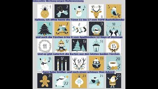 Kalendertürchen öffnen  Topp Bastelkalender Tür 11  17 und 12 Days of Stitchmas Türen 6  7 [upl. by Eigla]