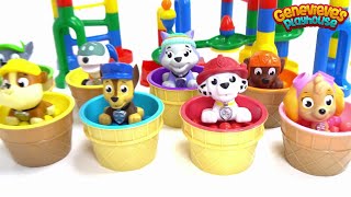 Paw Patrol help Build a Giant Colorful Marble Maze [upl. by Acysej]