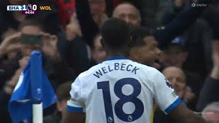 Danny Welbeck GoalBrighton vs Wolves 10 All Goals and Extended Highlights [upl. by Nosneh]