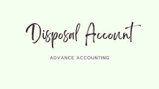 Disposal Account UrduHindi [upl. by Ralph]