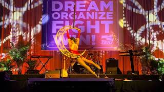 Christine lee performs traditional Korean fan dance and aerial crescent moon [upl. by Veriee]