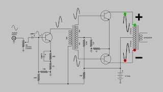 Transistor Push Pull Audio Output Amplifier [upl. by Enar]