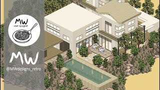 HABBO SpeedBuild • Modern Residence Zen Hideaway • MW Design [upl. by Yankee]