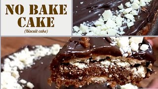 No Bake Cake  Home made Recipe  Biscuit Cake  BY USING EVERY INGREDIENTSWE ARE HAVING AT HOME [upl. by Farmann]