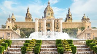 Magic Fountain of Montjuïc  Fountain in Barcelona Spain [upl. by Meeker]