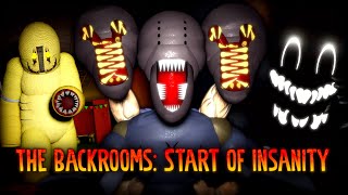 ROBLOX The Backrooms Start of insanity  ALL LEVELS  Full Walkthrough [upl. by Idette]