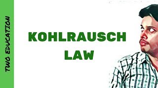 Electrochemistry Class 12 Kohlrausch Law [upl. by Ellehsor]