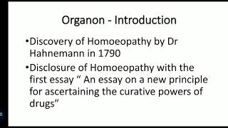 Organon of Medicine Introduction [upl. by Carli333]